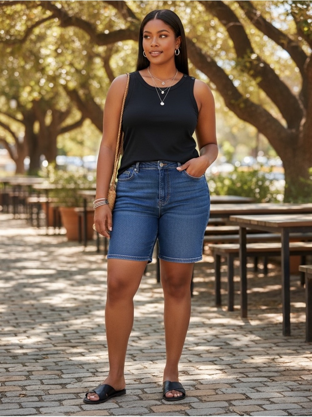 croft & barrow Black the classic Tank cotton Top
